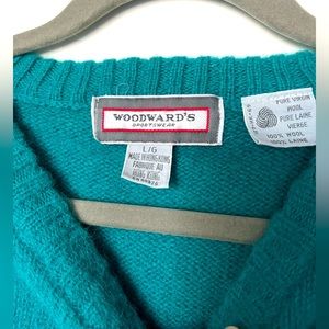 Woodward’s Sportswear Green Vintage Pure Wool Sweater